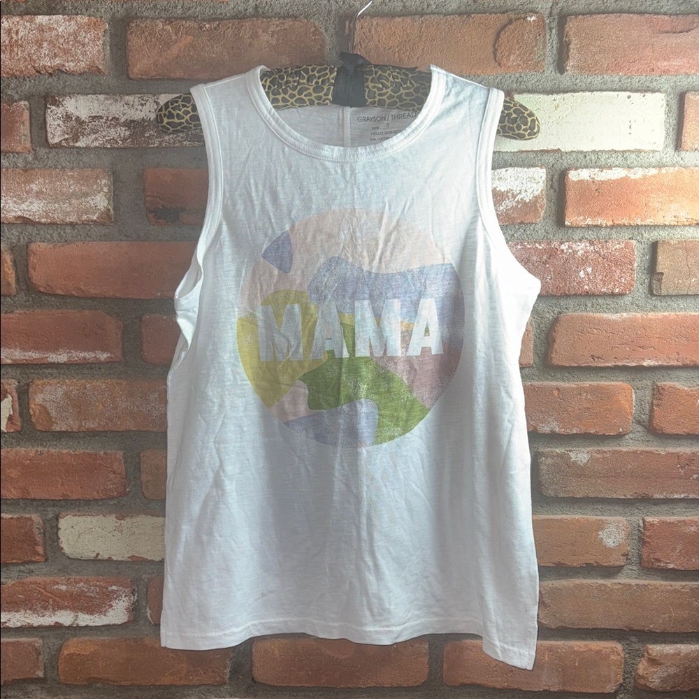 Grayson Threads White Graphic Muscle Tee